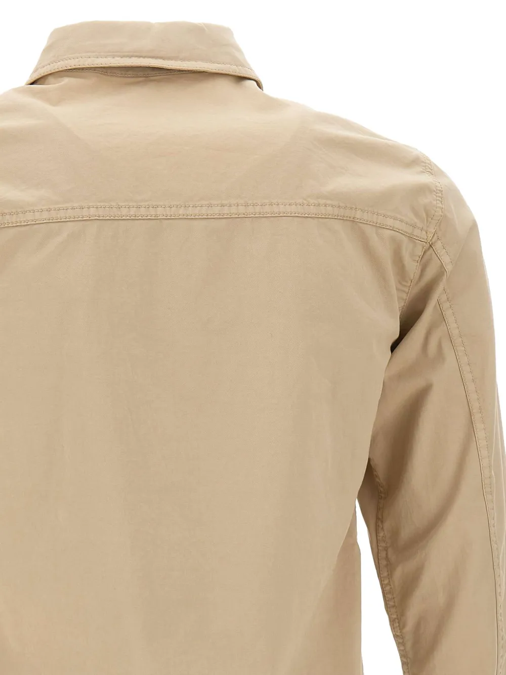 Stone Island zip-front shirt jacket Beige