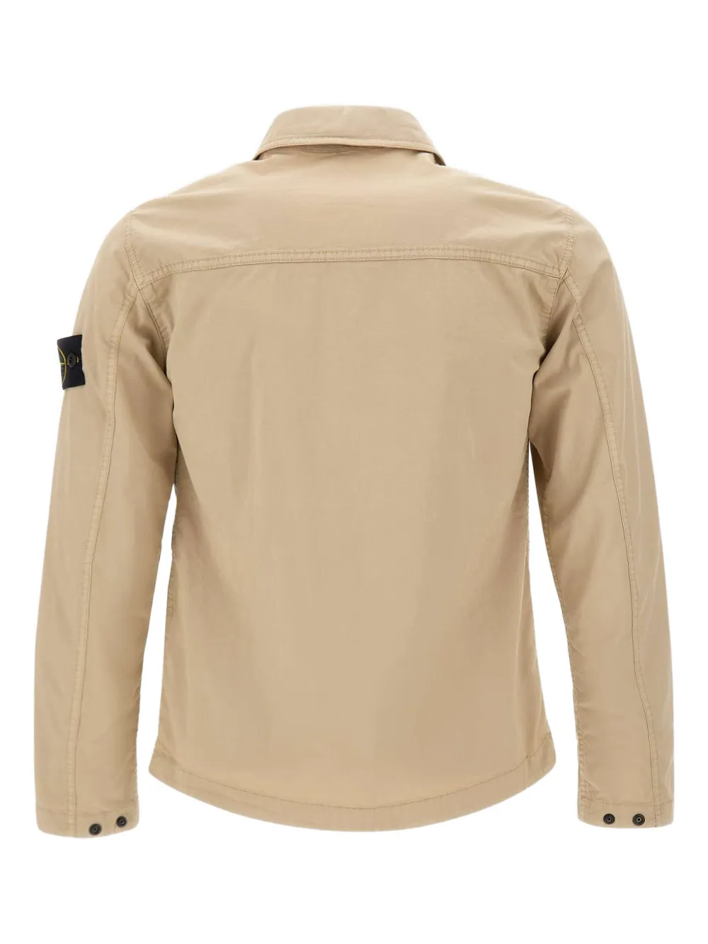 Stone Island zip-front shirt jacket Beige