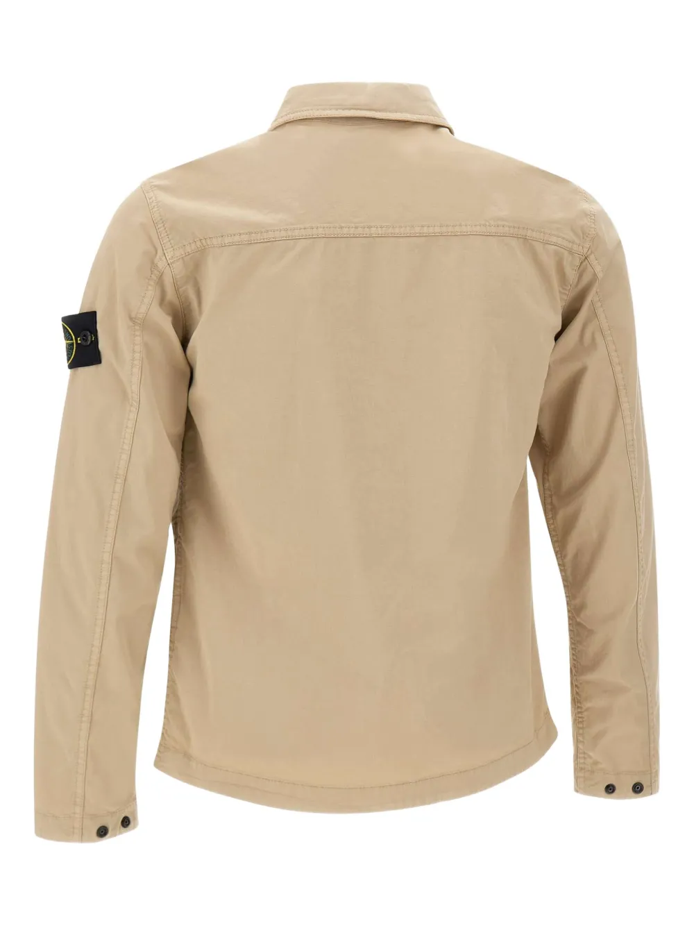 Stone Island zip-front shirt jacket Beige