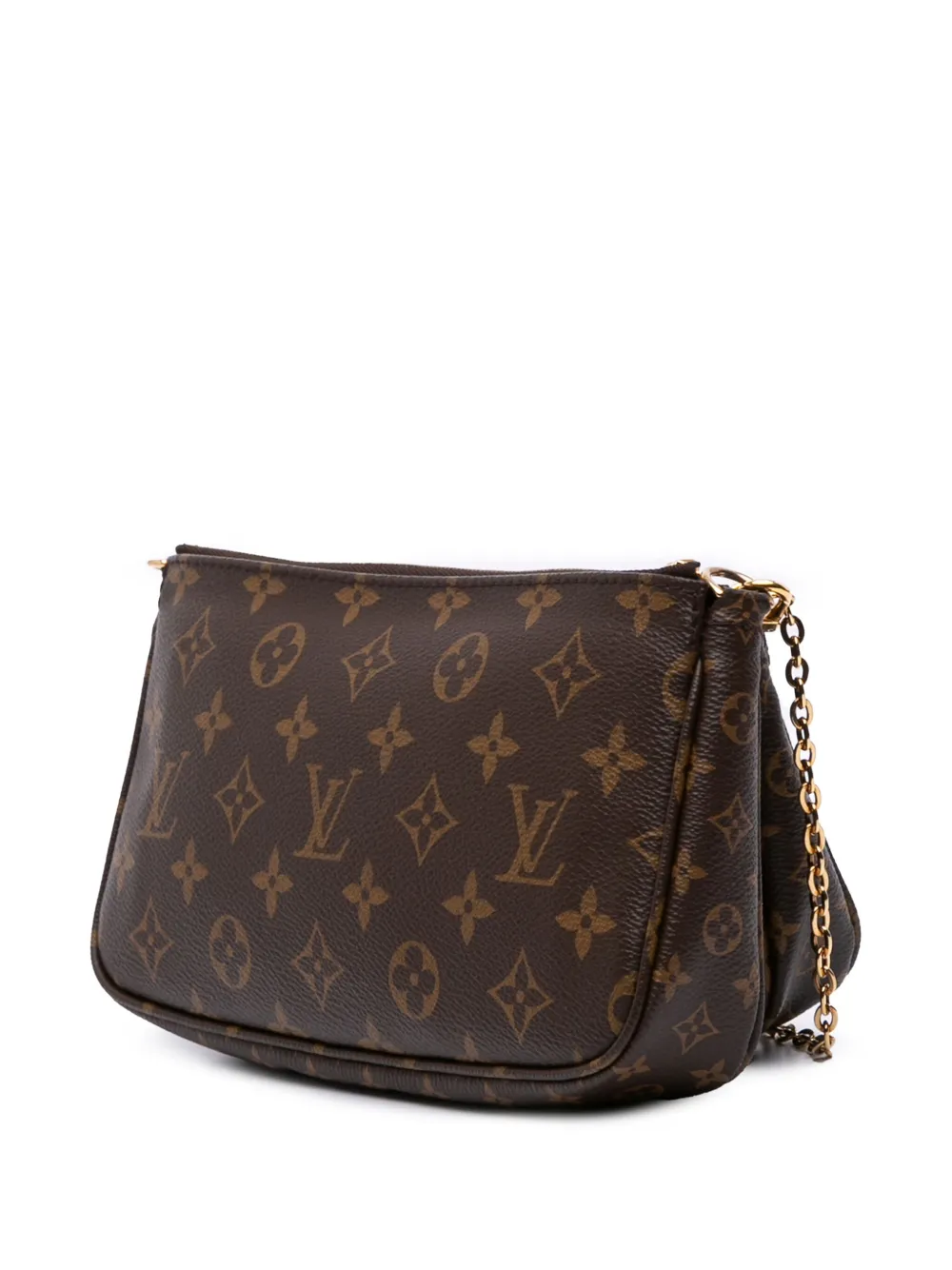 Pre-owned Louis Vuitton 2019 Monogram Multi Pochette Accessoires Satchel In Brown