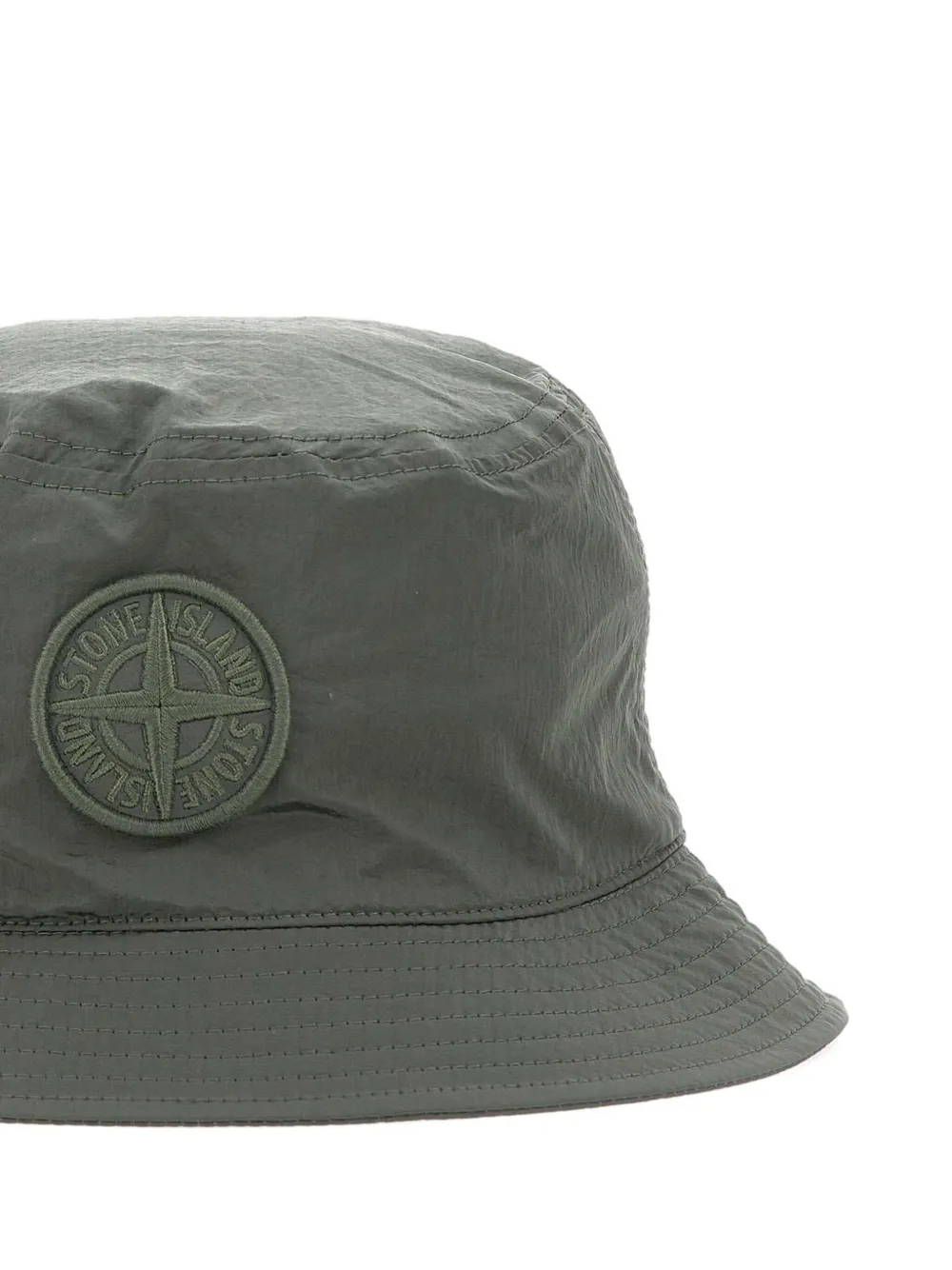 Stone Island Compass-logo Bucket Hat In Green