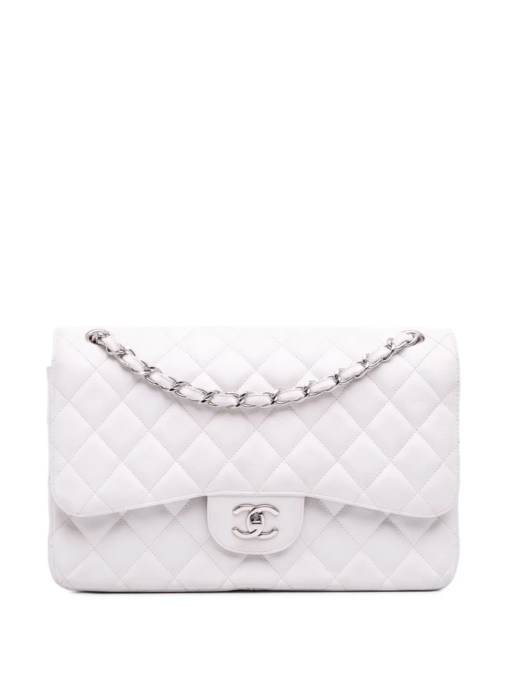 CHANEL Pre-Owned 2010-2011 Jumbo Classic Caviar Double Flap shoulder CHANEL Pre-Owned 2010-2011 Jumbo Classic Caviar Double Flap shoulder