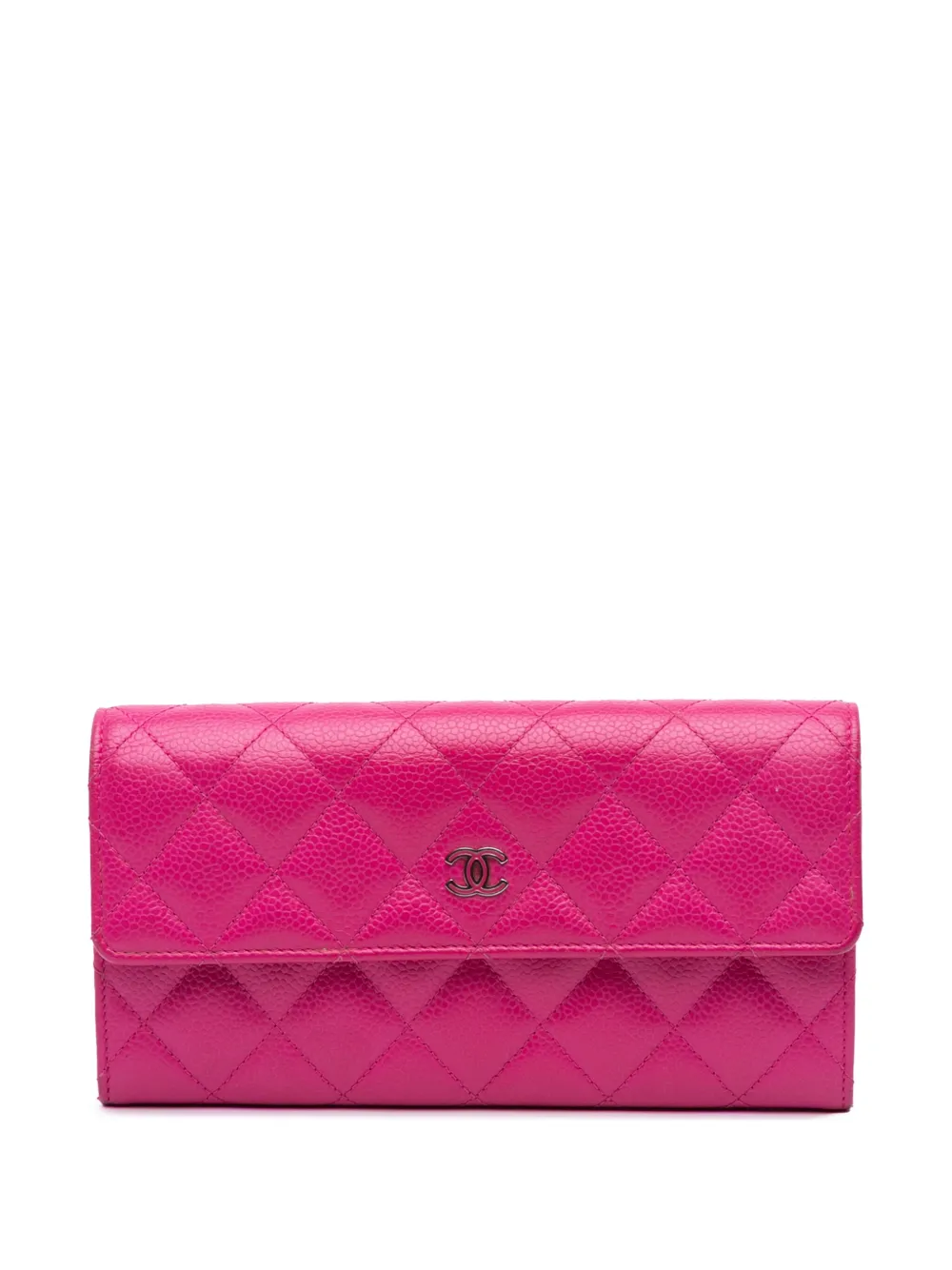 2015-2016 CC Quilted Caviar Wallet long wallets