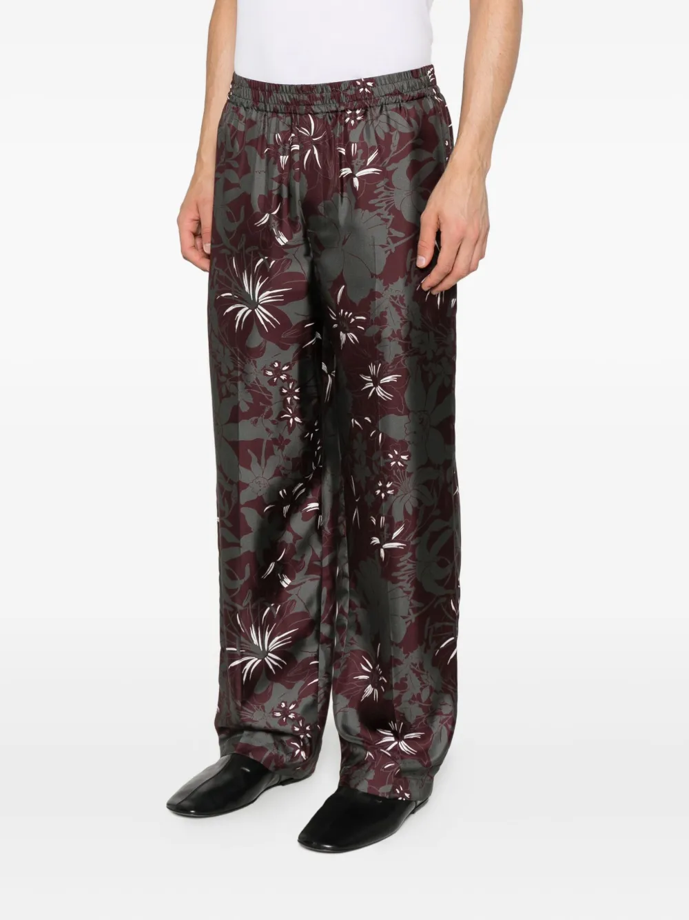 Gucci Broek met bloemenprint Grijs