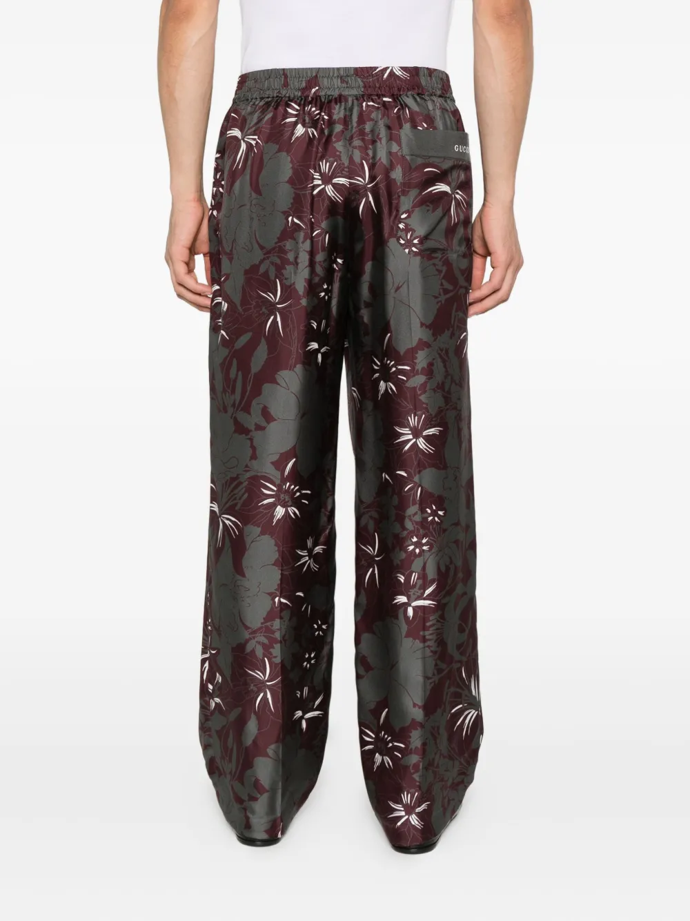 Gucci Broek met bloemenprint Grijs
