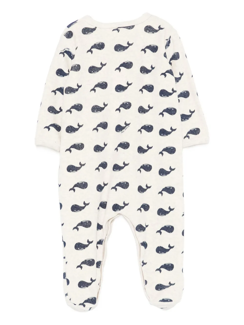Petit Bateau Whale-print Pajama In White