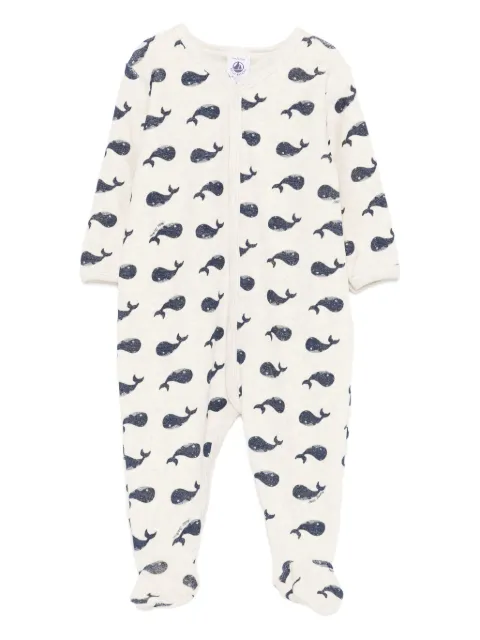 Petit Bateau whale-print pajama