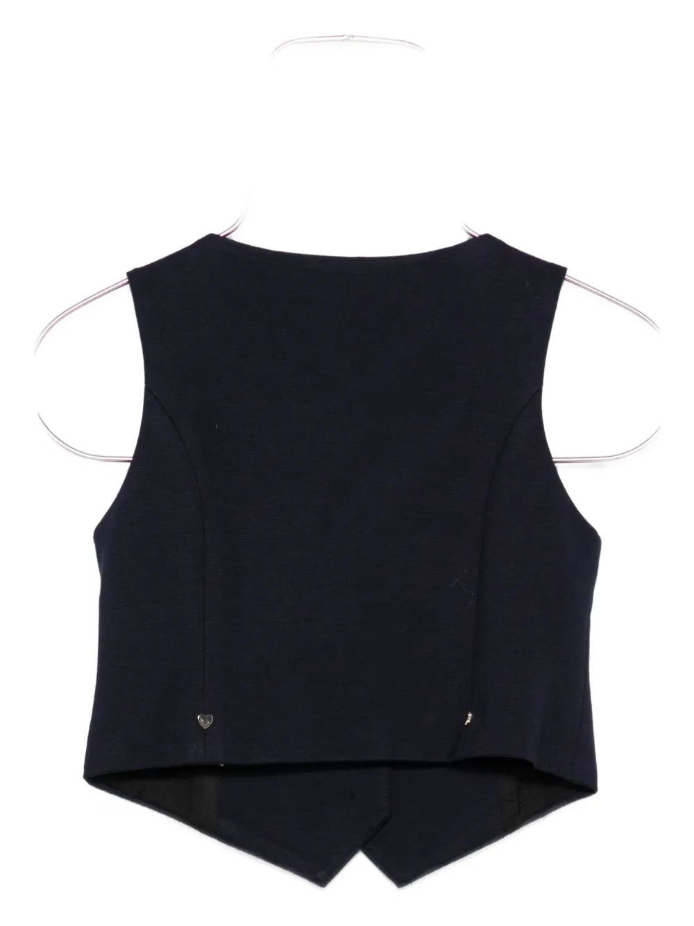 Monnalisa Button-fastening Sleeveless Vest In Black