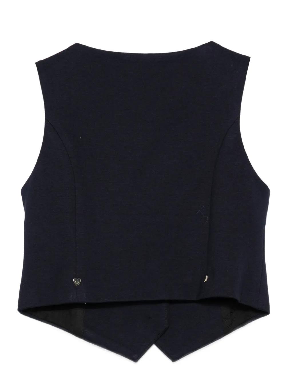 Monnalisa Mouwloze top met knoopsluiting Blauw