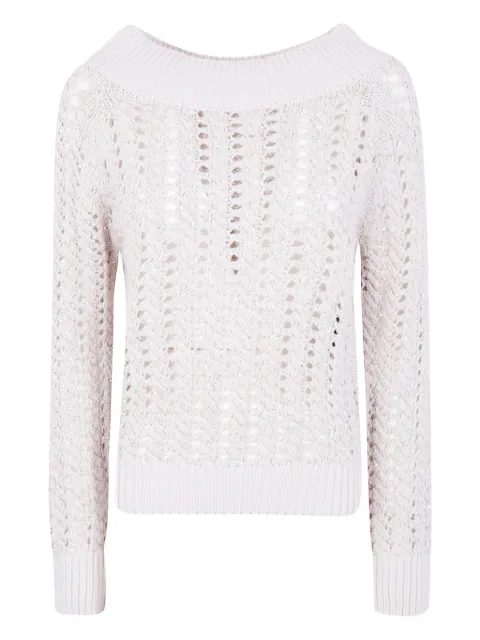D.Exterior open-knit sweater