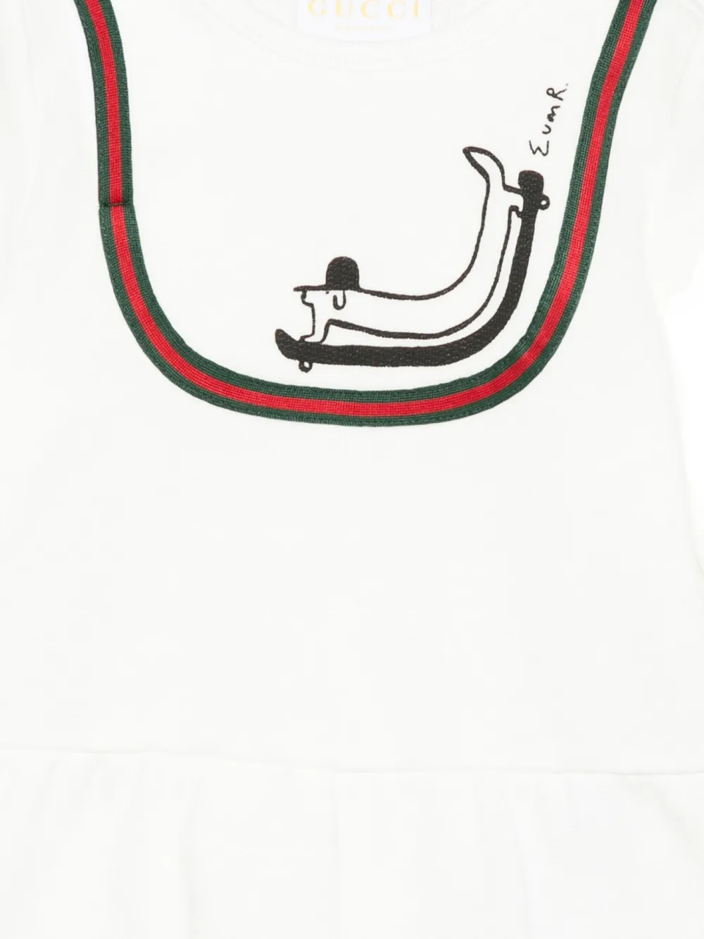 Gucci Kids x Euan Roberts jurk met hondenprint Wit