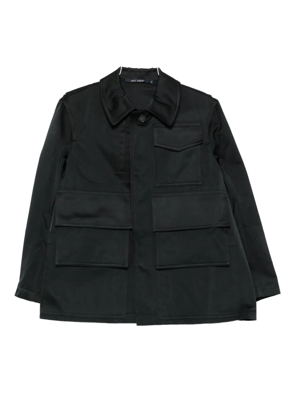 Sofie D'hoore Cooper Multi-pocket Collared Jacket In Black