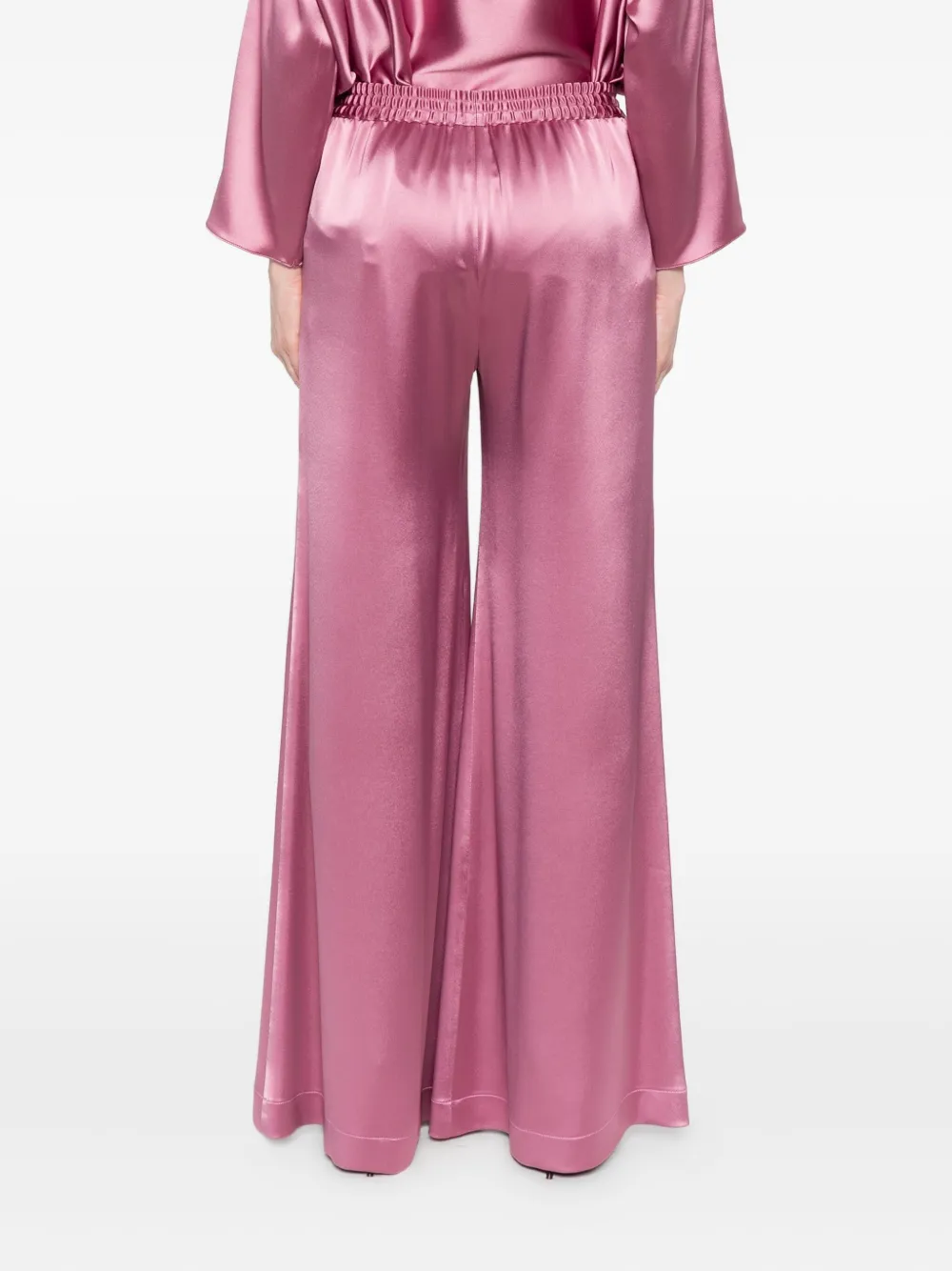 Gianluca Capannolo elastic-waist satin trousers - Roze