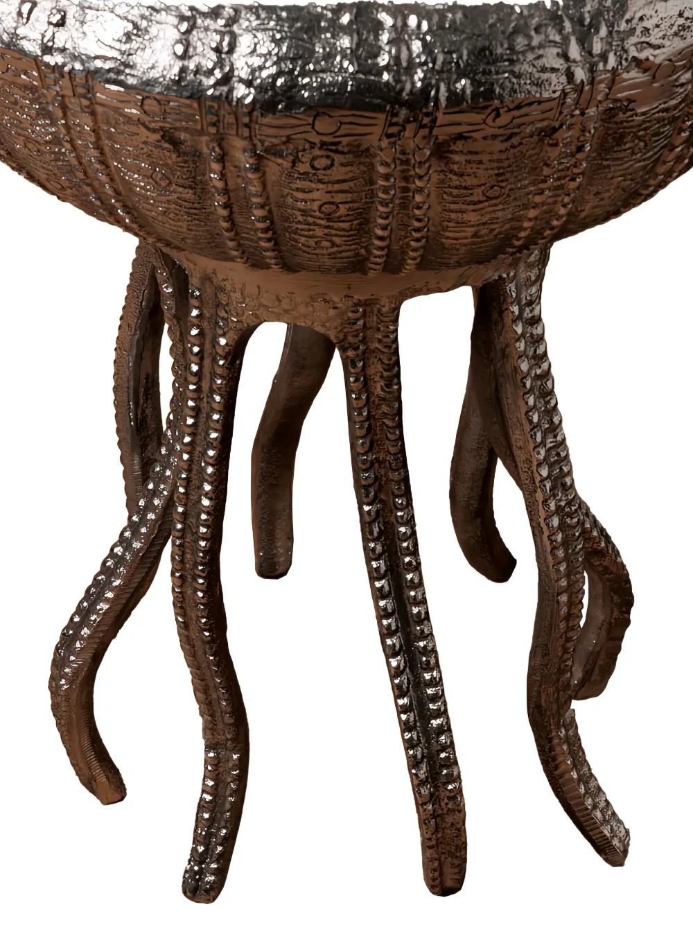 Cu I Seeyou Beaded-tentacles Octopus Ice Bucket In Silver