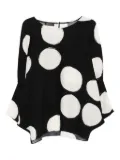 Gianluca Capannolo bell-sleeve polka-dot top - Black