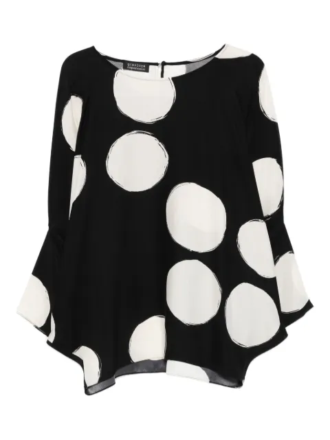 Gianluca Capannolo bell-sleeve polka-dot top