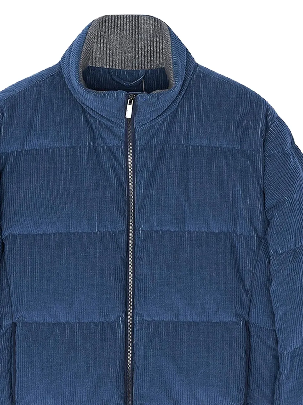 Paul & Shark Ultralight Down Jacket In Cashmere And Cotton Velvet In Blue
