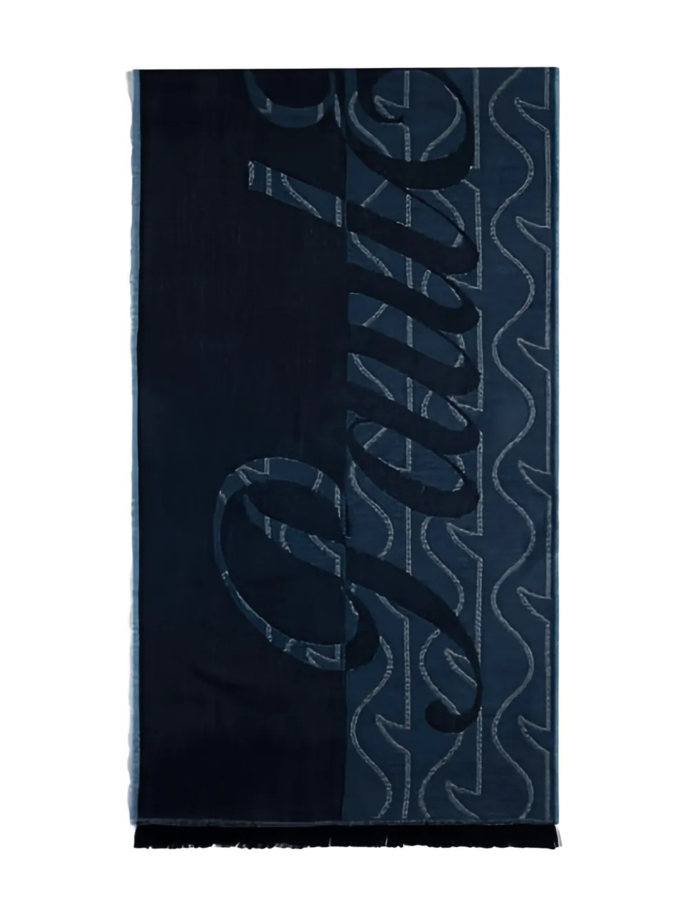 Paul & Shark monogram wool scarf | Blue | Image 1