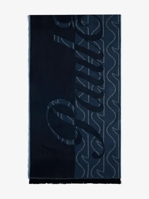 Paul & Shark monogram wool scarf