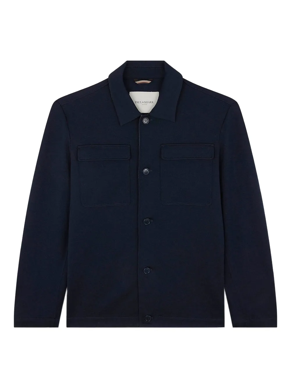 Paul & Shark Merino Extrafine Wool Overshirt In Blue