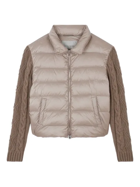 Paul & Shark cable-knit padded jacket