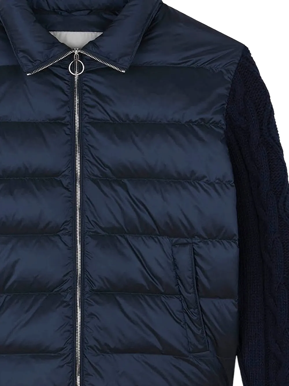 Paul & Shark Shiny hybrid down cable-knit jacket | Down Jackets | Image 2