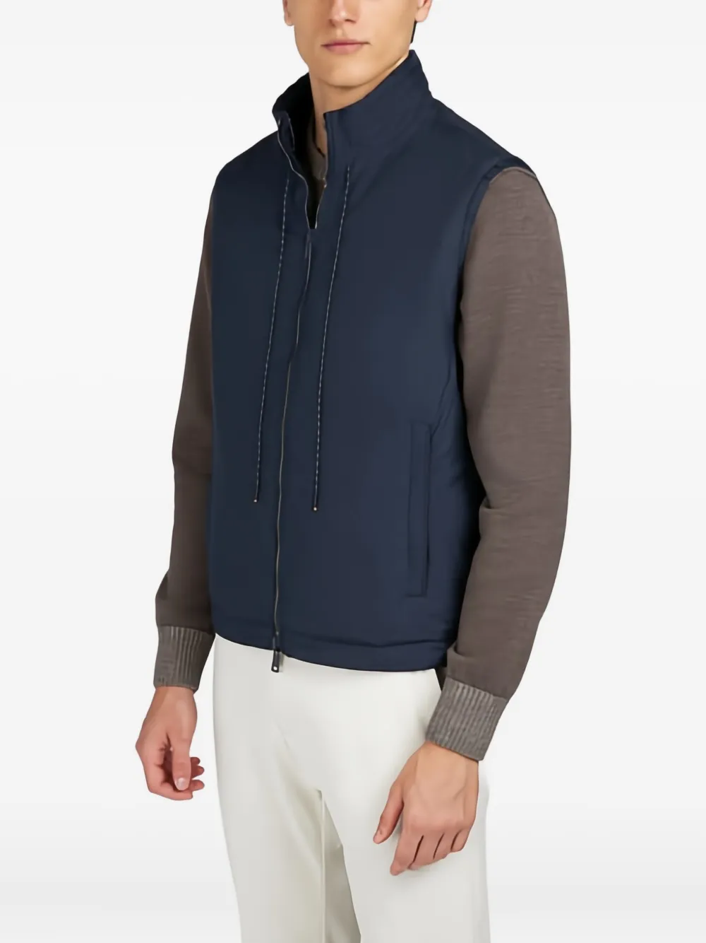 Paul & Shark Reversible Zip-fastening Gilet In Blue