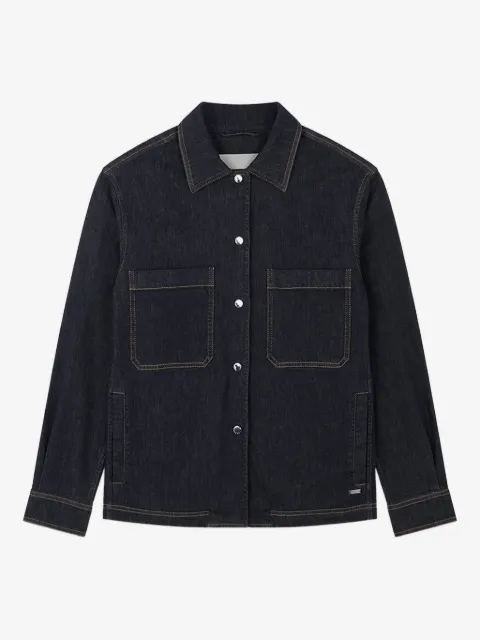 Paul & Shark denim-effect stretch cotton overshirt