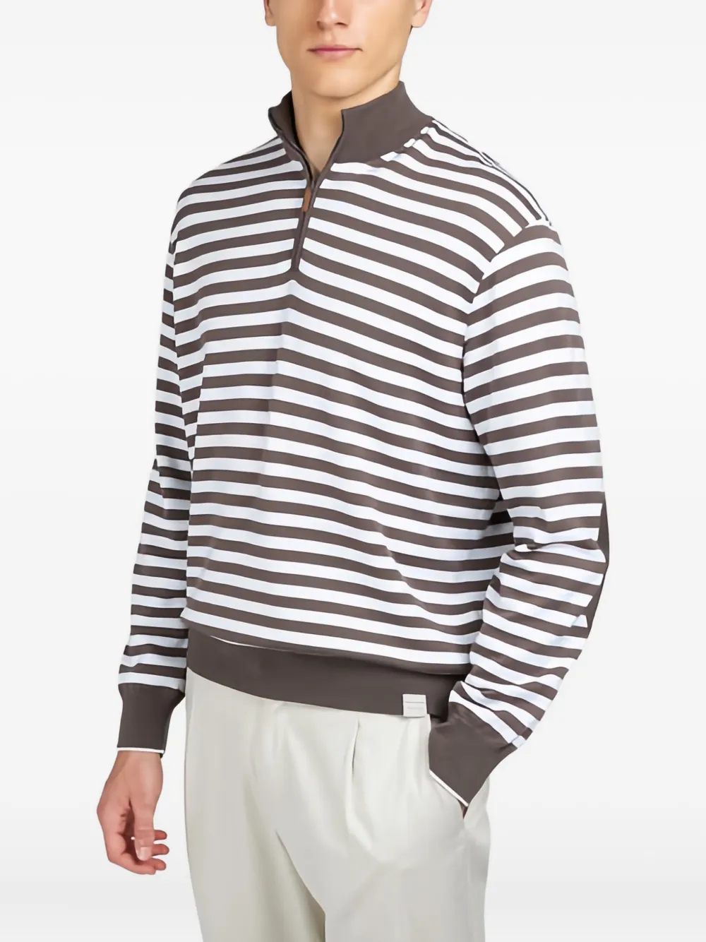 Paul & Shark Gestreepte sweater - Bruin