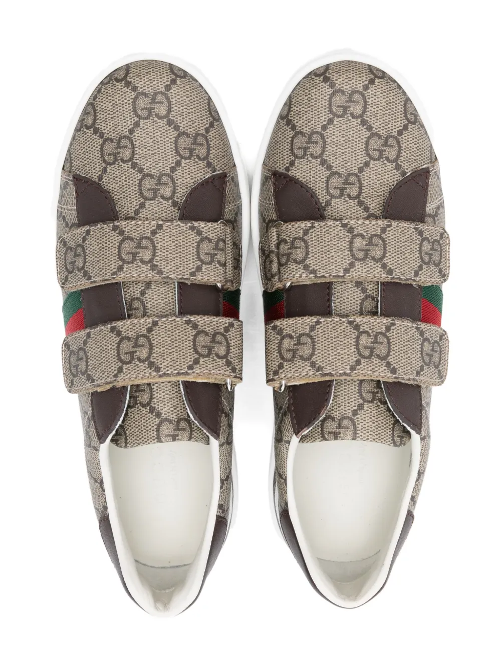 Gucci Kids Ace sneakers met GG-patroon Beige