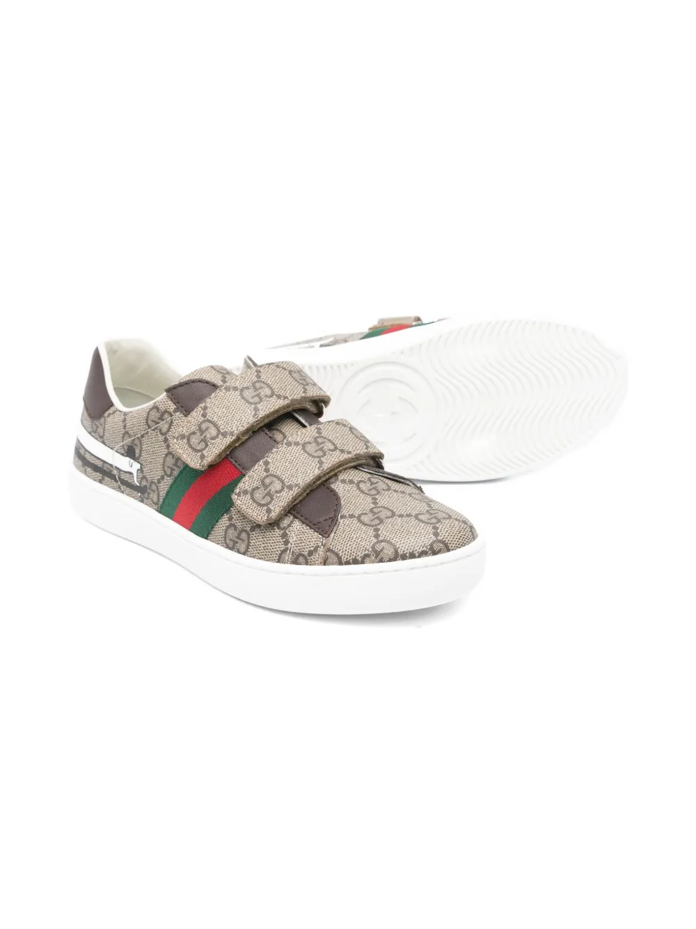 Gucci Kids Ace GG-pattern sneakers - Beige
