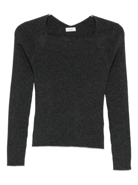 Agnona square-neck ribbed sweater
