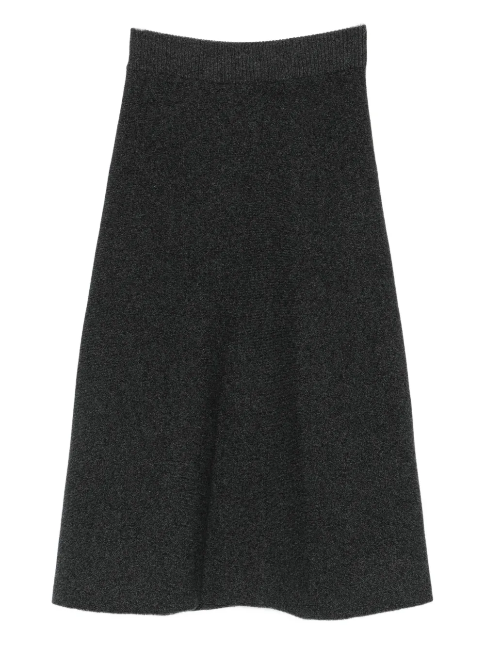 Agnona Knitted A-line Midi Skirt In Black