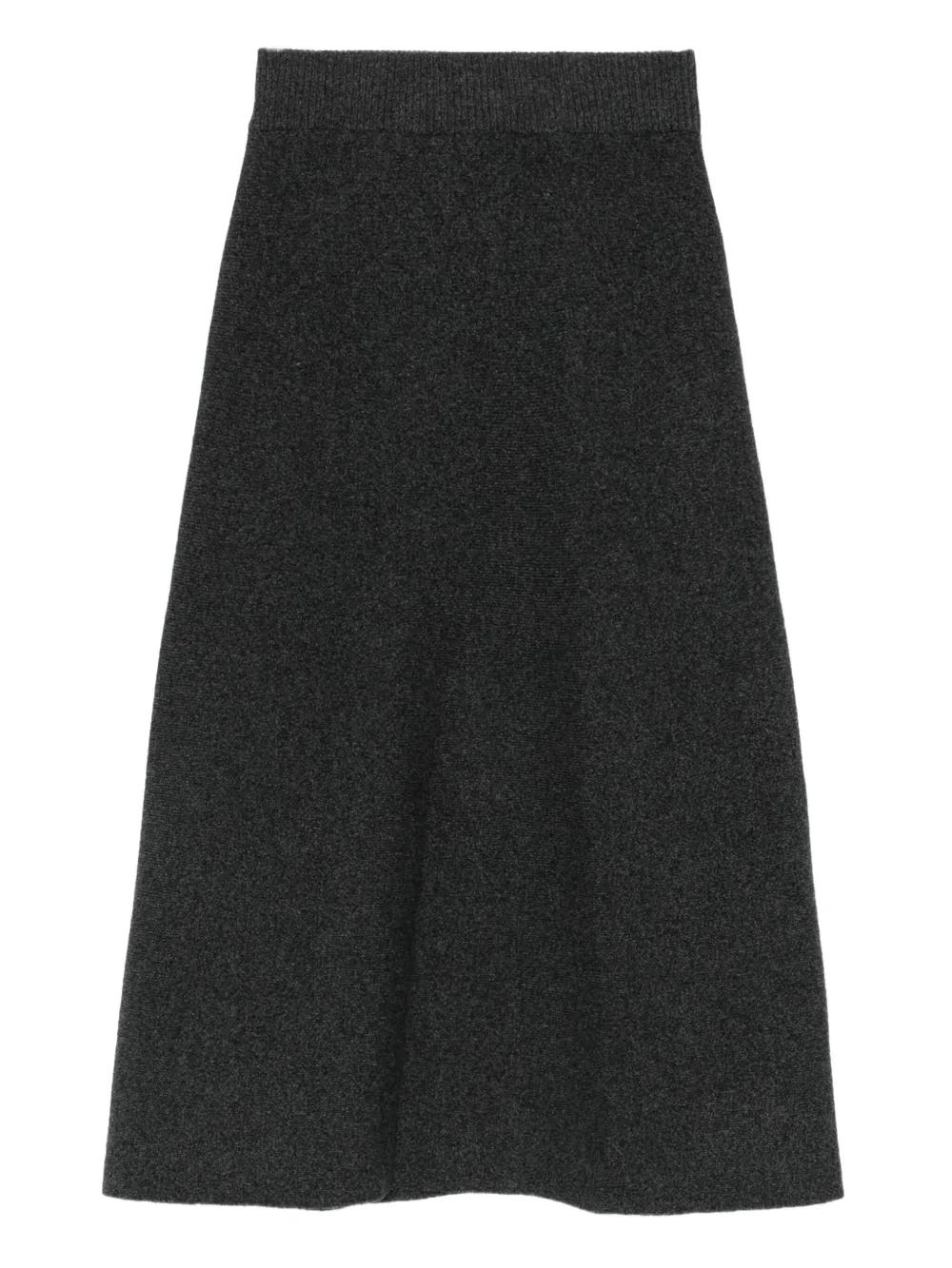 knitted A-line midi skirt