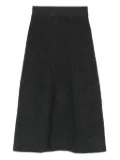 Agnona knitted A-line midi skirt - Grey