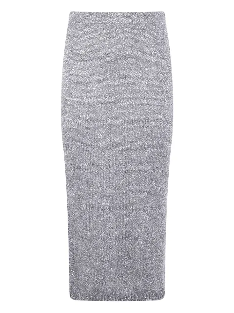 D.Exterior falda midi con lentejuelas