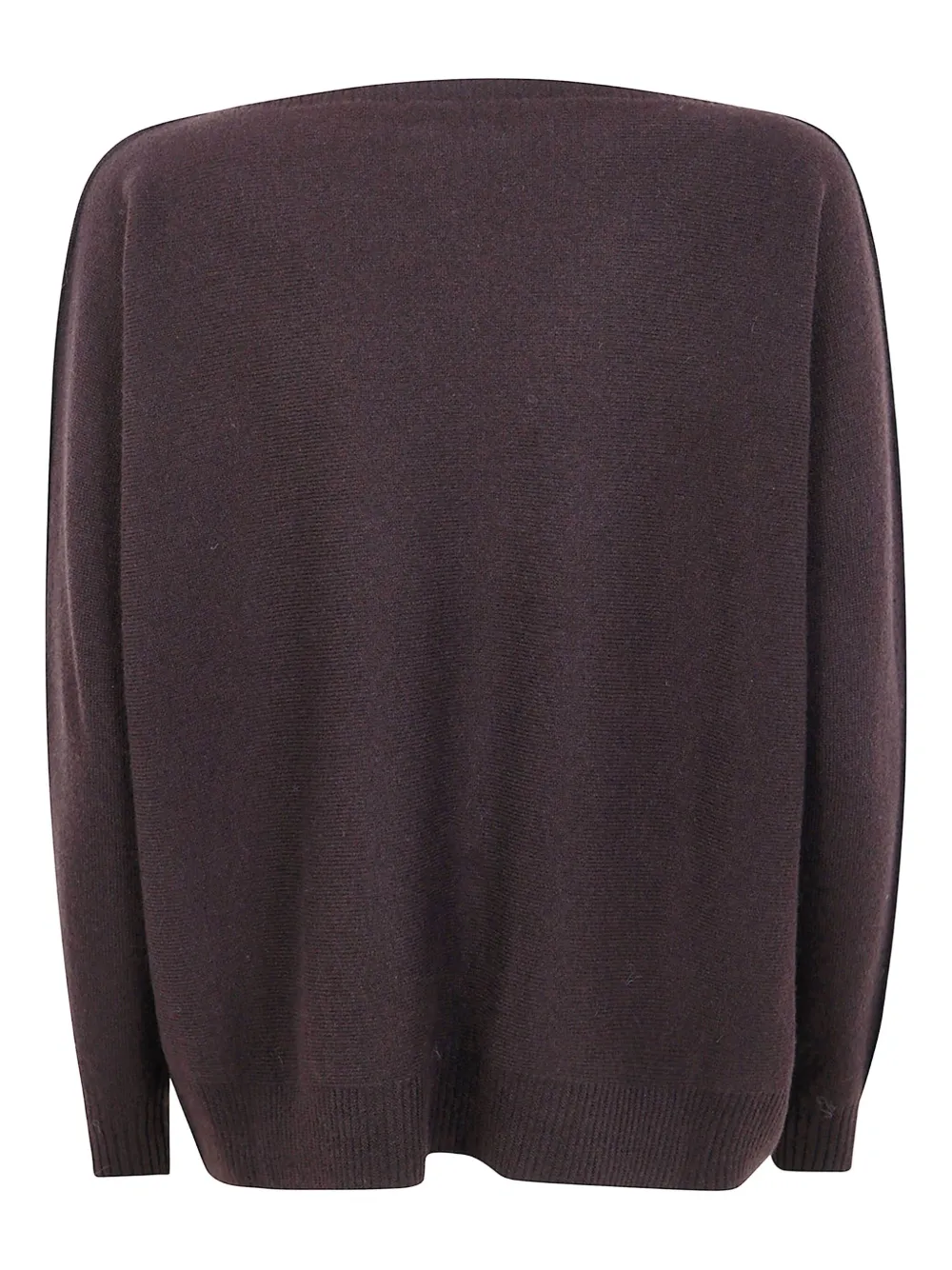 D Exterior Boat-neck Wool Jumper In Brown