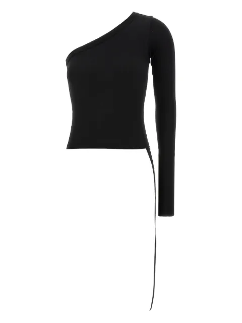 Rick Owens DRKSHDW Ziggy asymmetric-neckline long-sleeve T-shirt