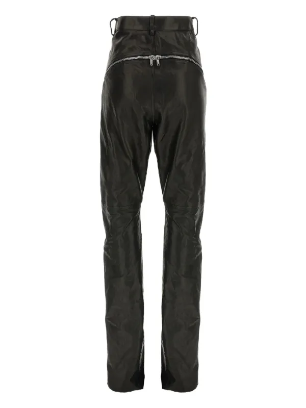 Rick Owens Bolan Banana ハイウエスト レザーパンツ | ブラック