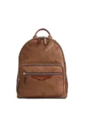 Santoni suede zip-fastening backpack - Brown