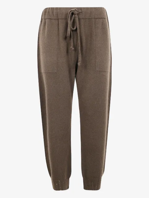 Uma Wang pantalones tejidos de canalé con cordones