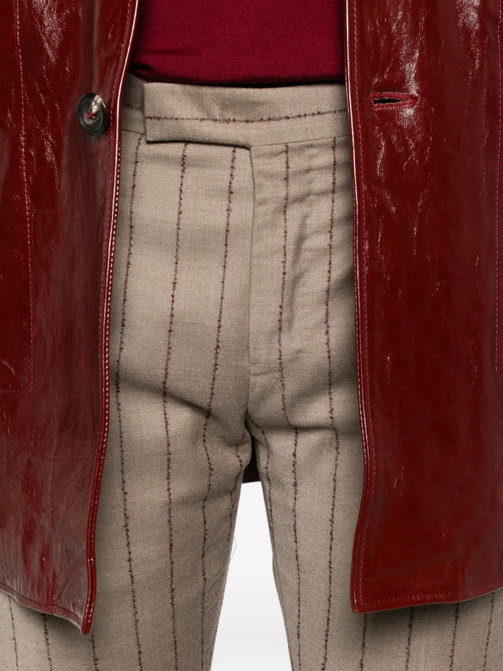 PT Torino Gestreepte broek Bruin