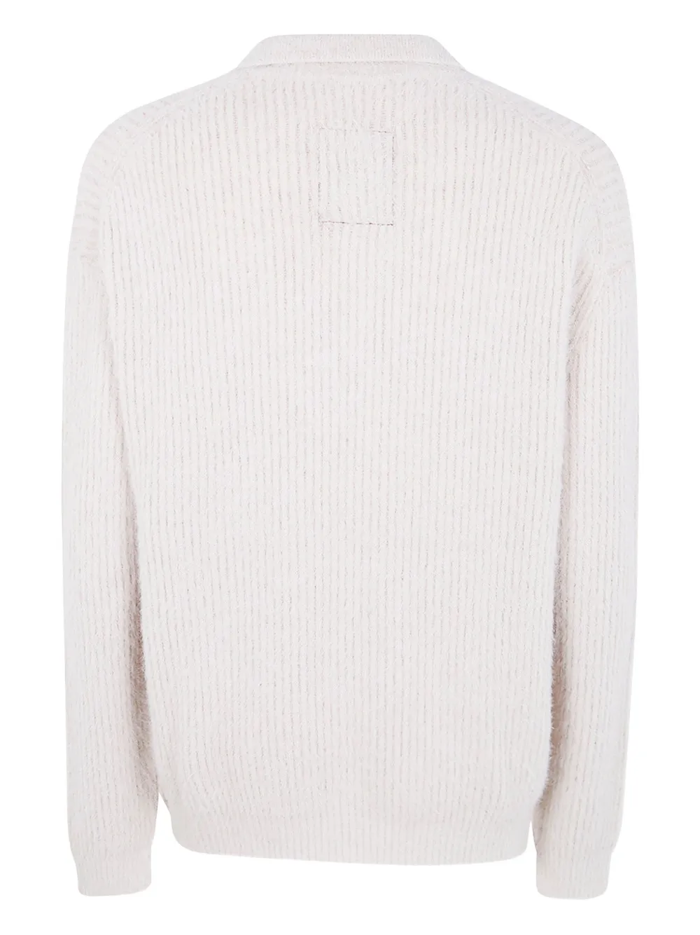 Uma Wang Polo-neck ribbed sweater - Beige