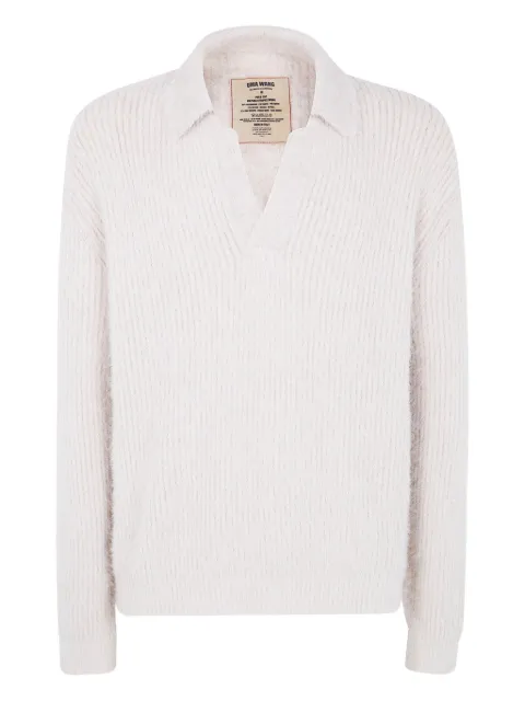 Uma Wang Polo-neck ribbed sweater