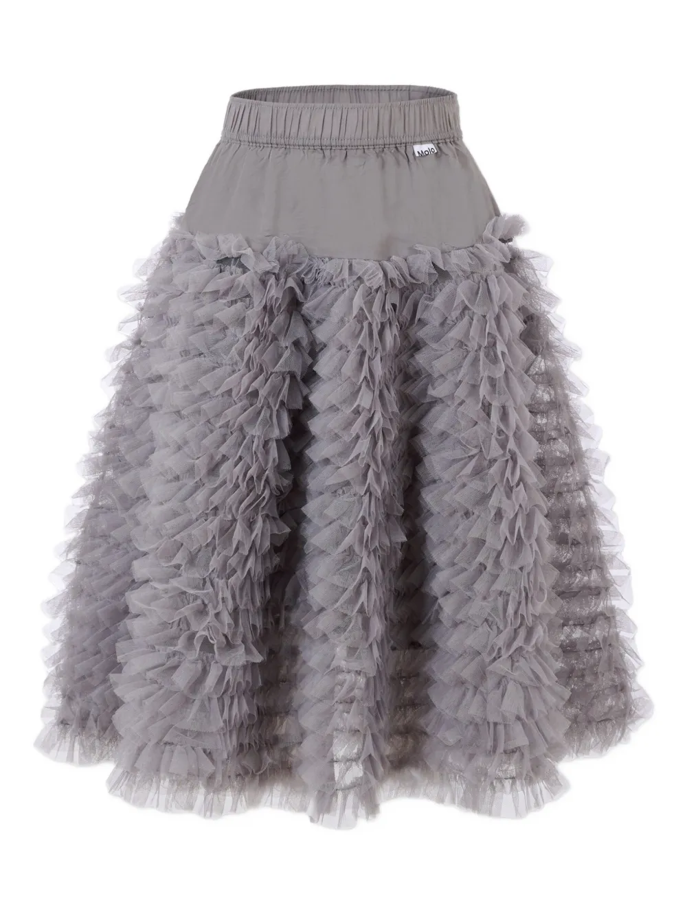 Molo ruffled tulle skirt Grijs