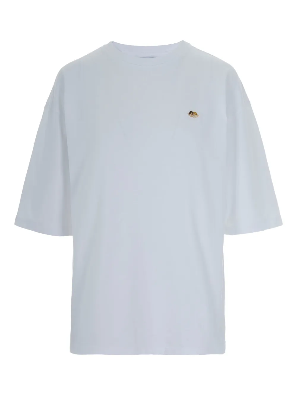 Fiorucci embroidered-detail cotton T-shirt Wit