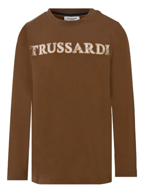 TRUSSARDI JUNIOR logo-embroidered sweatshirt