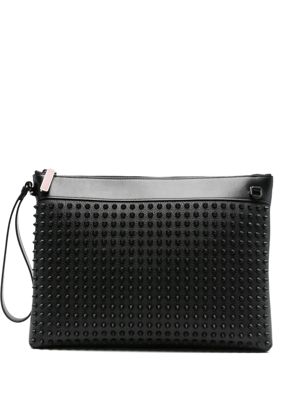 Christian Louboutin Funky spiked leather clutch bag | Black | Image 1