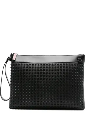 Christian Louboutin Clutch Funky De Couro Com Spikes | Preto