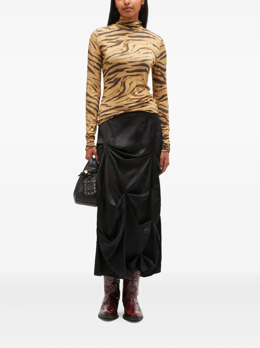 GANNI tiger-print turtleneck T-shirt | T-Shirts & Jersey Shirts | Image 2